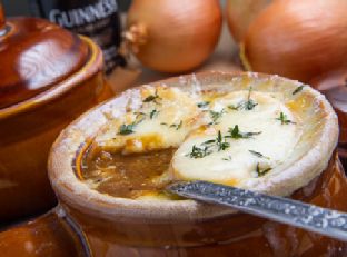 Gineso prancūziška svogūnų sriuba